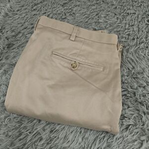 Jos. A Bank Traveler Mens 35x30* Beige Flat front Straight Leg Chino Dress Pants